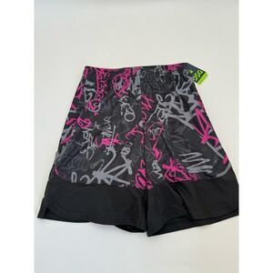 DSG Boy's Size XL Knit Training Shorts Graffiti Print Black/Pink NWT